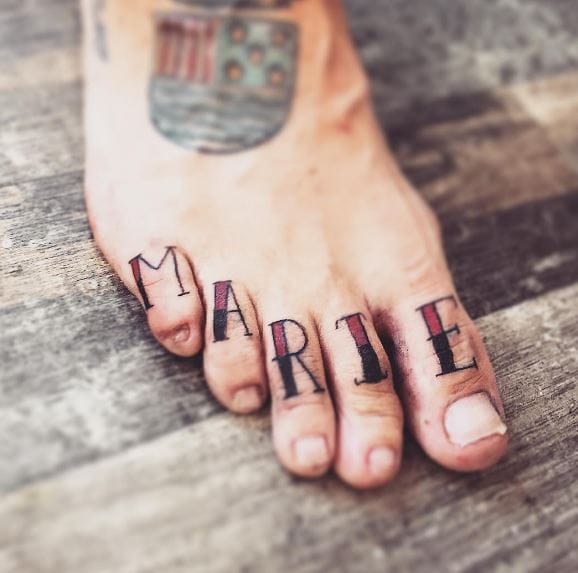 Foot Name Tattoo Ideas