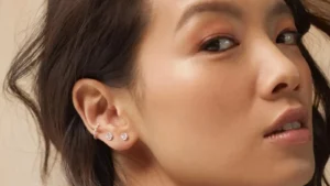 silver diamond earrings